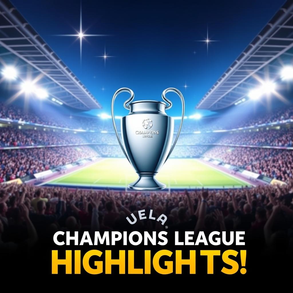 A captivating YouTube thumbnail for the Champions League