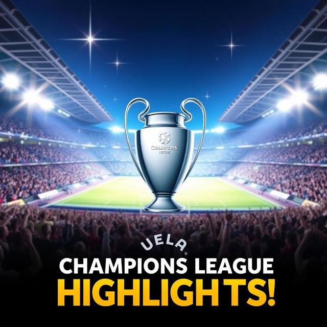 A captivating YouTube thumbnail for the Champions League