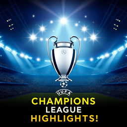 A captivating YouTube thumbnail for the Champions League