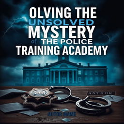 A gripping book cover for 'Solving The Unsolved Mystery of The Police Training Academy'