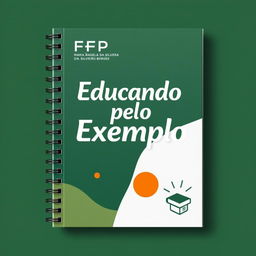 A cover design for the 2025 planner of EEEP Maria Ângela da Silveira Borges, featuring the phrase "Educando pelo Exemplo"