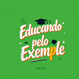 A creative 2025 planner cover design for EEEP Maria Ângela da Silveira Borges, featuring the phrase "Educando pelo Exemplo" in artistic lettering