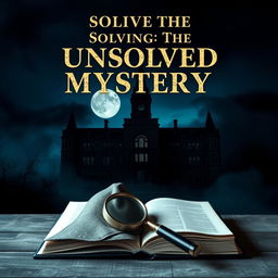 A captivating book cover for "Solving The Unsolved Mystery of The Police Training Academy" featuring a mysterious and intriguing atmosphere