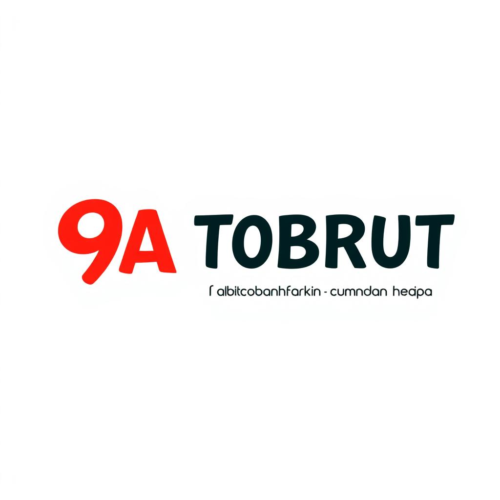 Design a logo for "9A TOBRUT" incorporating the phrases "kelas lain boleh panas kitamah gaya bebas" and "beda kelas ngapain dibah"