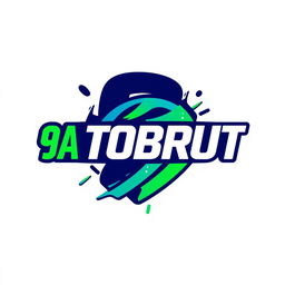 A dynamic and bold logo design for "9A TOBRUT"