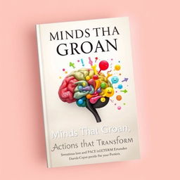 A book cover featuring the title "Minds that Groan, Actions that Transform" prominently displayed