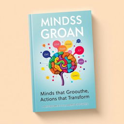 A book cover featuring the title "Minds that Groan, Actions that Transform" prominently displayed