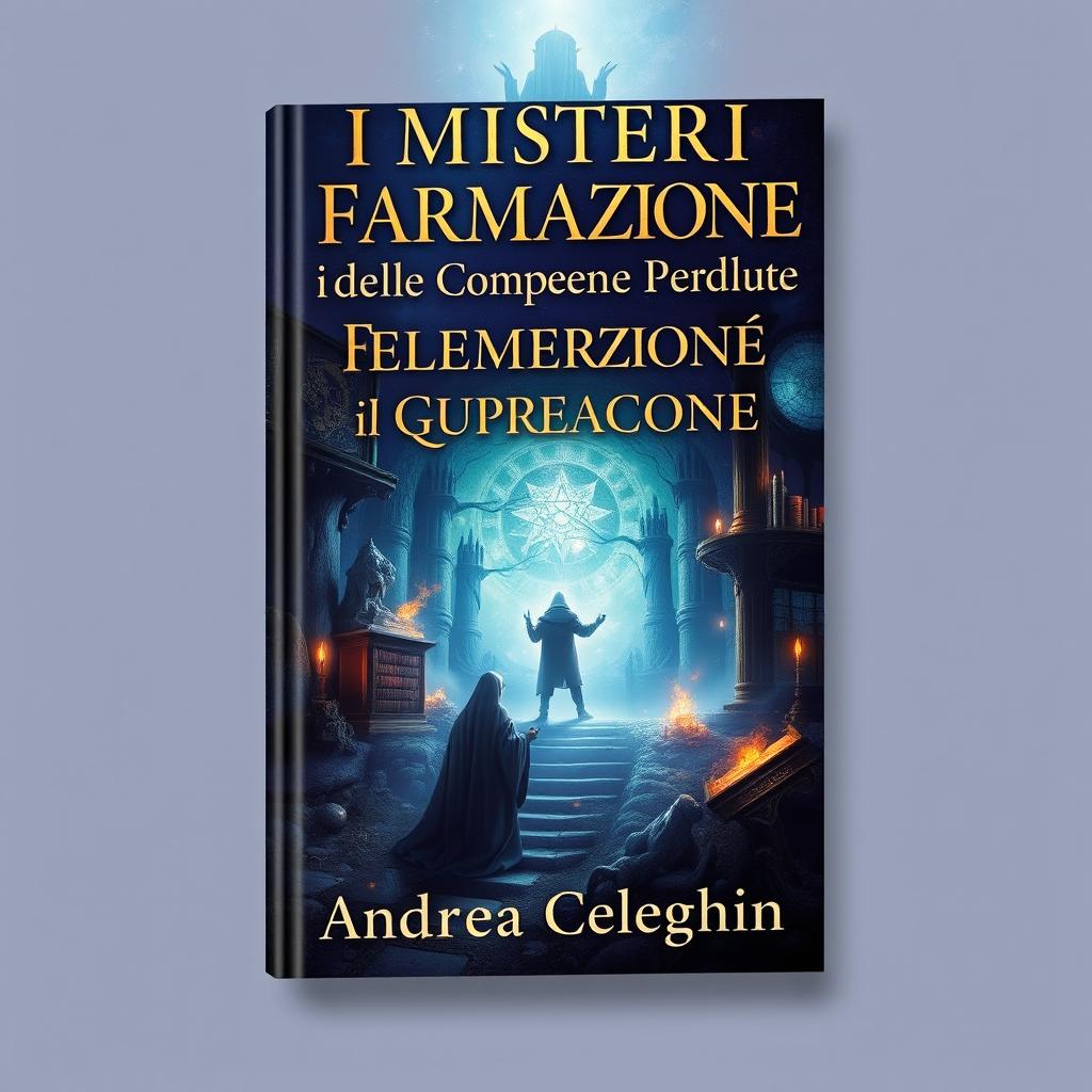 A captivating book cover design for "I Misteri della Formazione e il Segreto delle Competenze Perdute"