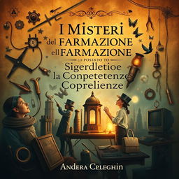 A captivating book cover for "I Misteri della Formazione e il Segreto delle Competenze Perdute"