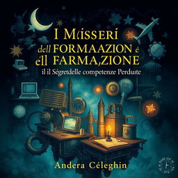 A captivating book cover for "I Misteri della Formazione e il Segreto delle Competenze Perdute"