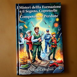 A captivating book cover featuring the title "I Misteri della Formazione e il Segreto delle Competenze Perdute" prominently at the top