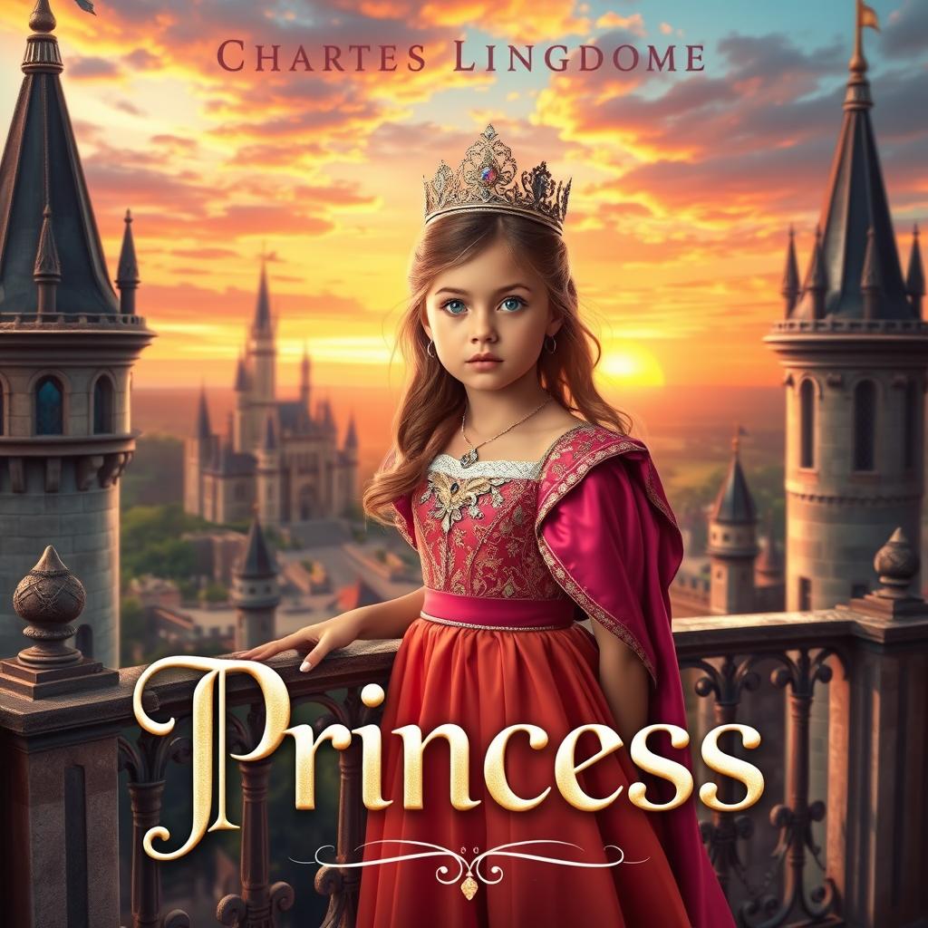 A captivating novel cover featuring a young girl newly transmigrated into the role of a princess