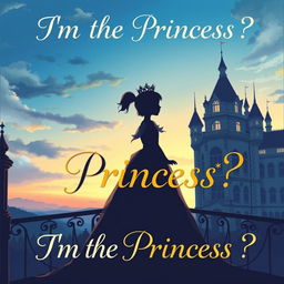 A novel cover illustration of a young girl who has transmigrated into a princess, depicted in a stunning silhouette