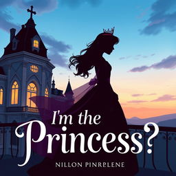 A novel cover illustration of a young girl who has transmigrated into a princess, depicted in a stunning silhouette