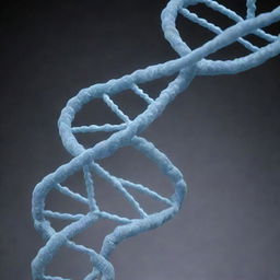 An intricately detailed DNA double helix with clearly labeled sugar-phosphate backbone, nitrogen-containing bases, and the hydrogen bonds.