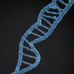 An intricately detailed DNA double helix with clearly labeled sugar-phosphate backbone, nitrogen-containing bases, and the hydrogen bonds.