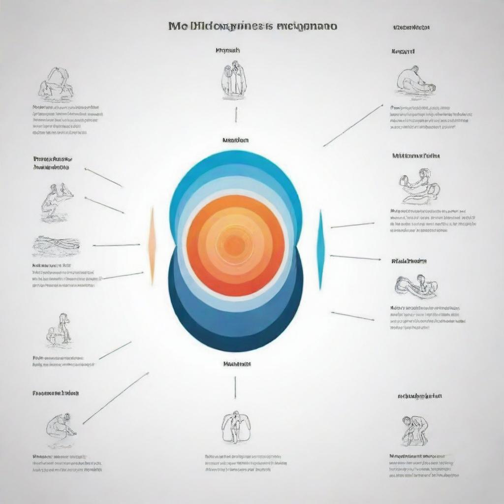 Un diagrama ilustrativo mostrando las funciones del oído humano, resaltando las diversas etapas de la audición como la recogida de ondas sonoras, la vibración del tímpano, el movimiento de los huesecillos, la circulación del líquido en la cóclea y la transmisión de señales al cerebro.