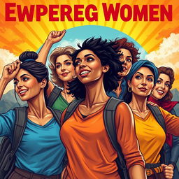 Imaginative portrayal of empowering women, showcasing strength, independence and unity