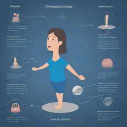 Un diagrama ilustrativo mostrando las funciones del oído humano, resaltando las diversas etapas de la audición como la recogida de ondas sonoras, la vibración del tímpano, el movimiento de los huesecillos, la circulación del líquido en la cóclea y la transmisión de señales al cerebro.