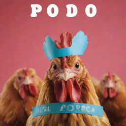 A vibrant and attention-grabbing image of a chicken sale with the text 'Pio Pio'