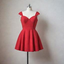 Elegant red dress on a mannequin