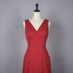 Elegant red dress on a mannequin