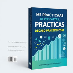 Cover design for a book titled "Manual de Prácticas de Casos Prácticos de Mercadotecnia y Ventas" by author María Vanessa Narváez Encalada