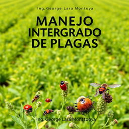 Cover design for a book titled 'MANEJO INTEGRADO DE PLAGAS' by Ing