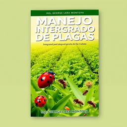 Cover design for a book titled 'MANEJO INTEGRADO DE PLAGAS' by Ing