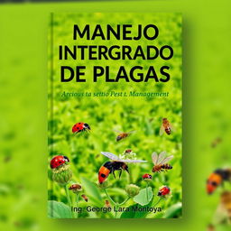 Cover design for a book titled 'MANEJO INTEGRADO DE PLAGAS' by Ing