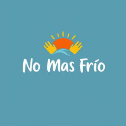 A logo design for a foundation named "No Más Frío", which focuses on donating blankets and providing warmth and care to people in need