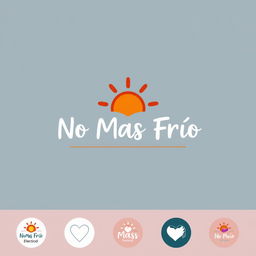 A logo design for a foundation named "No Más Frío", which focuses on donating blankets and providing warmth and care to people in need