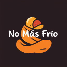 A logo design for a foundation named "No Más Frío", which focuses on donating blankets and providing warmth and care to people in need