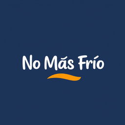 A logo design for a foundation named "No Más Frío", which focuses on donating blankets and providing warmth and care to people in need