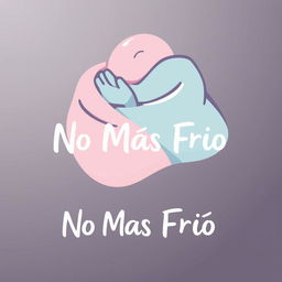 A logo design for a foundation named "No Más Frío", which focuses on donating blankets and providing warmth and care to people in need