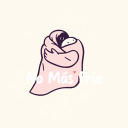 A logo design for a foundation named "No Más Frío", which focuses on donating blankets and providing warmth and care to people in need