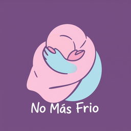 A logo design for a foundation named "No Más Frío", which focuses on donating blankets and providing warmth and care to people in need