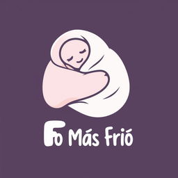 A logo design for a foundation named "No Más Frío", which focuses on donating blankets and providing warmth and care to people in need