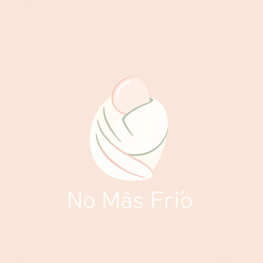 A minimalistic logo design for a foundation named "No Más Frío", which is dedicated to providing warmth and care to those in need