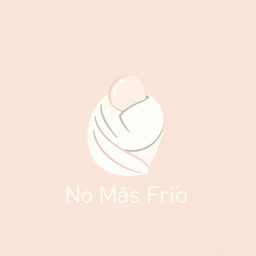 A minimalistic logo design for a foundation named "No Más Frío", which is dedicated to providing warmth and care to those in need