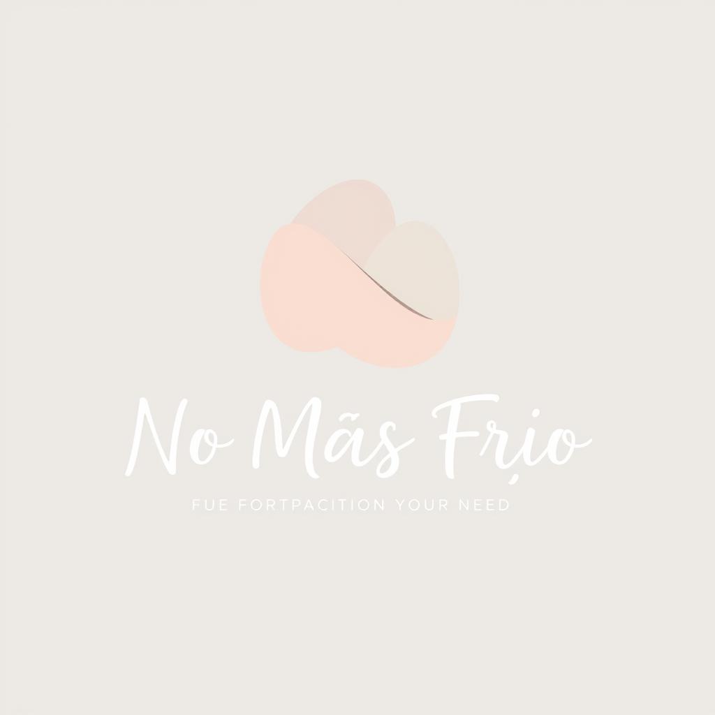 A minimalistic logo design for a foundation named "No Más Frío", which is dedicated to providing warmth and care to those in need