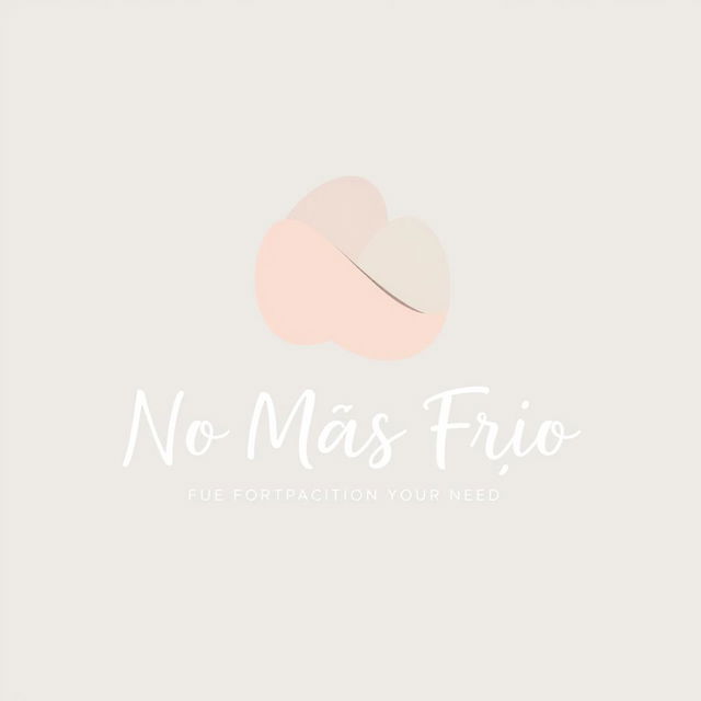 A minimalistic logo design for a foundation named "No Más Frío", which is dedicated to providing warmth and care to those in need