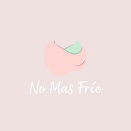 A minimalistic logo design for a foundation named "No Más Frío", which is dedicated to providing warmth and care to those in need