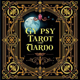 Cover of the Gypsy Tarot Card Manual, featuring an ornate design with mystical symbols and a dark, mysterious background