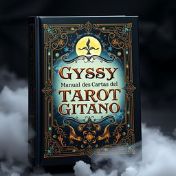 Cover of the Gypsy Tarot Card Manual, featuring an ornate design with mystical symbols and a dark, mysterious background