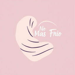 Logo design for a foundation named "No Más Frío", using the shape of a blanket wrapping in an embrace as the central element