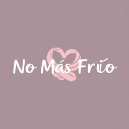 Logo design for a foundation named "No Más Frío", using the shape of a blanket wrapping in an embrace as the central element