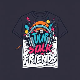 Trendy and stylish T-shirt design perfect for outings with friends