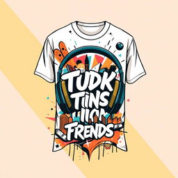 Trendy and stylish T-shirt design perfect for outings with friends