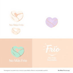 Design a versatile logo for "No Más Frío", a foundation aimed at providing warmth and comfort